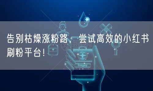 告别枯燥涨粉路，尝试高效的小红书刷粉平台