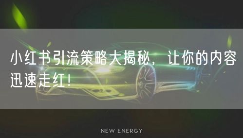 小红书引流策略大揭秘，让你的内容迅速走红