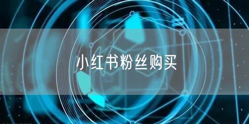 小红书粉丝购买