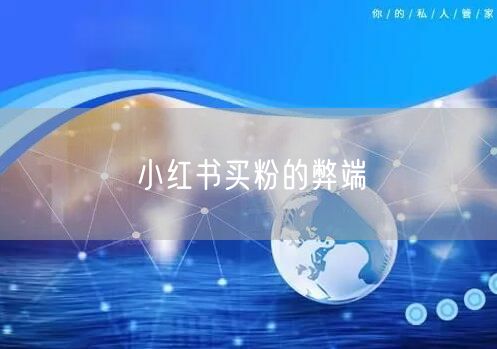 小红书买粉的弊端