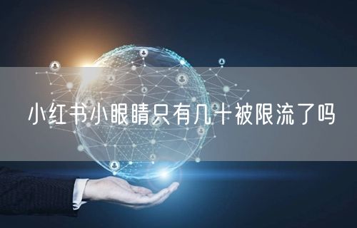 小红书小眼睛只有几十被限流了吗