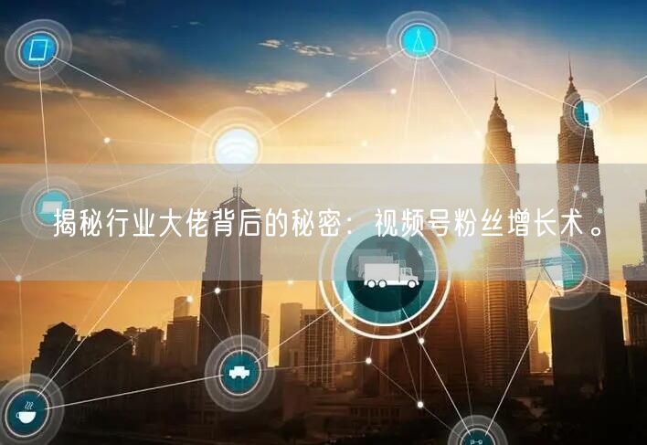 揭秘行业大佬背后的秘密：视频号粉丝增长术