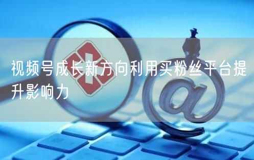 视频号成长新方向利用买粉丝平台提升影响力