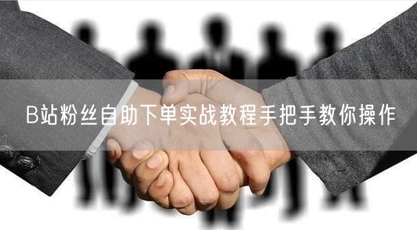 B站粉丝自助下单实战教程手把手教你操作
