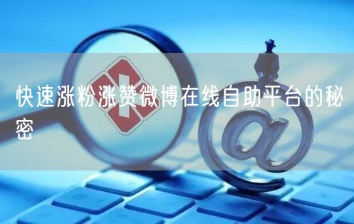 快速涨粉涨赞微博在线自助平台的秘密