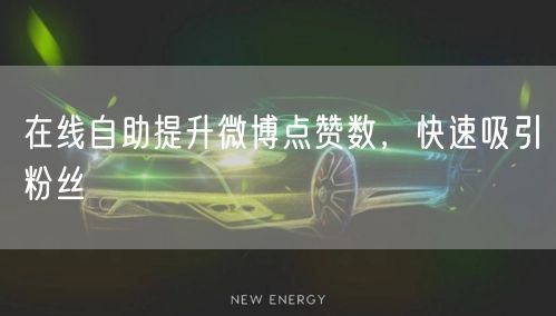 在线自助提升微博点赞数，快速吸引粉丝