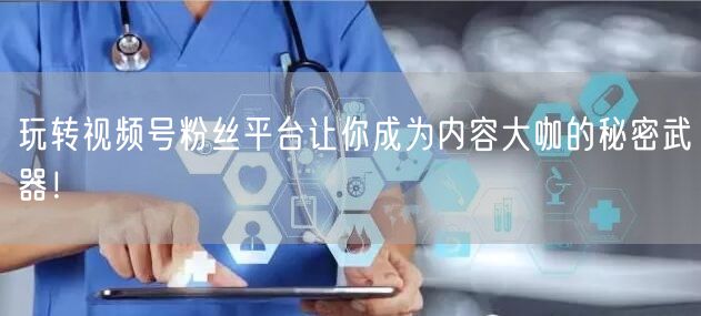 玩转视频号粉丝平台让你成为内容大咖的秘密