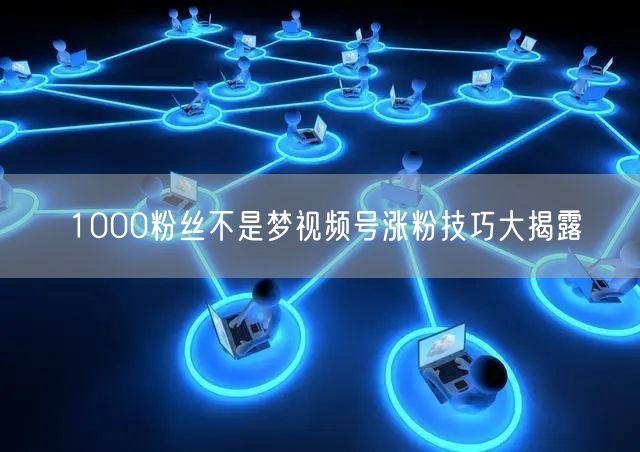 1000粉丝不是梦视频号涨粉技巧大揭露
