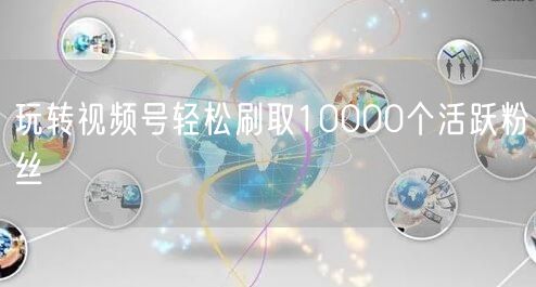玩转视频号轻松刷取10000个活跃粉丝
