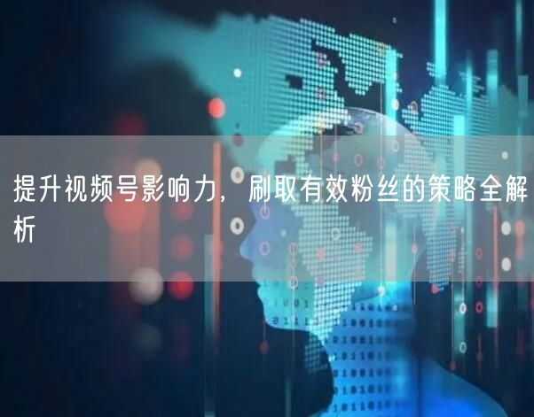提升视频号影响力，刷取有效粉丝的策略全解