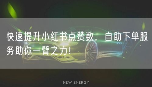 快速提升小红书点赞数，自助下单服务助你一