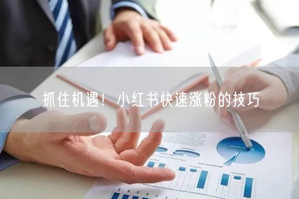 抓住机遇！小红书快速涨粉的技巧